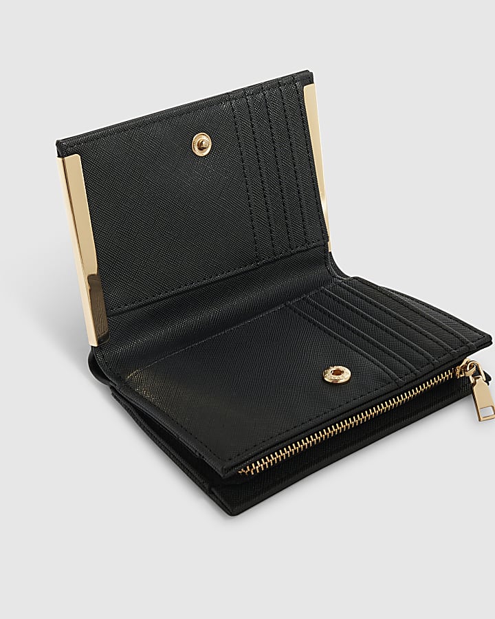 Black RI Embossed Medium Foldout Purse