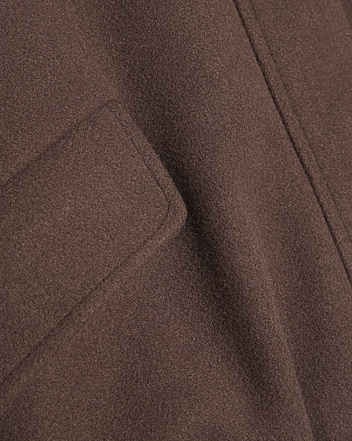 Brown Faux Fur Collar Jacket