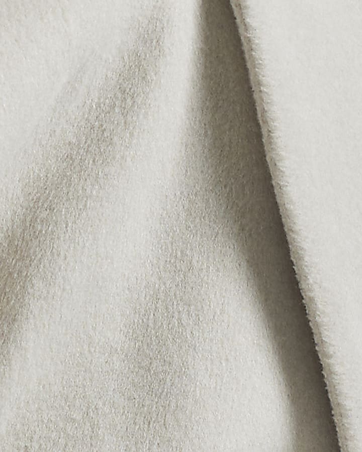 Cream Dramatic Shawl Cocoon Coat