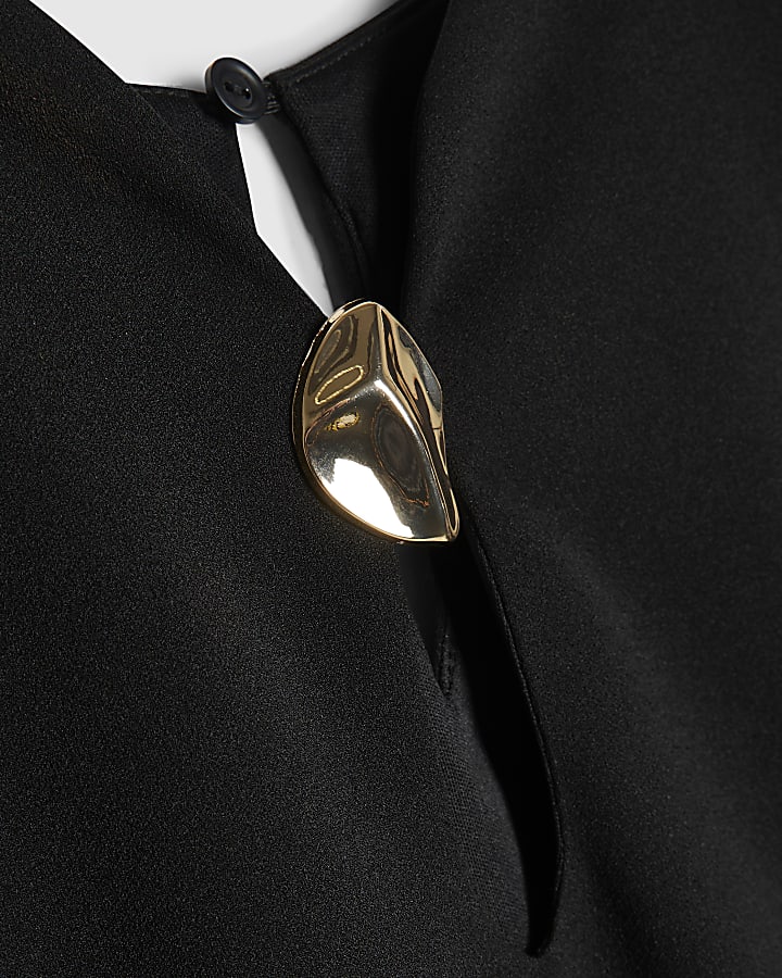 Black Hardware Trim Detail Top