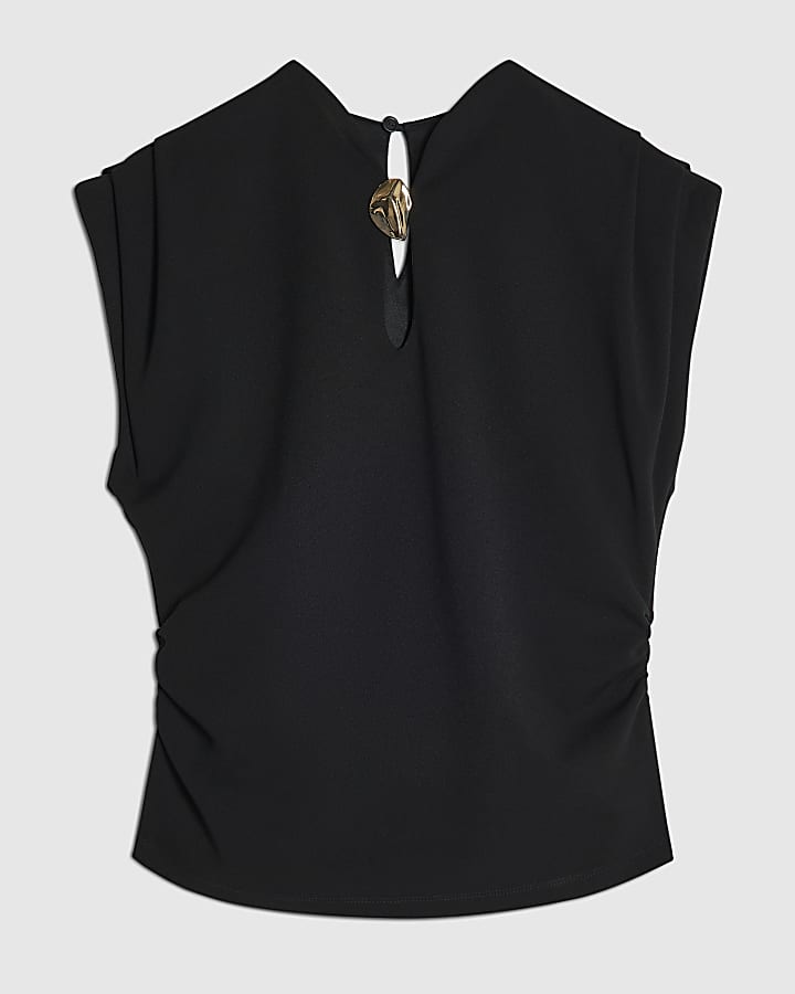 Black Hardware Trim Detail Top