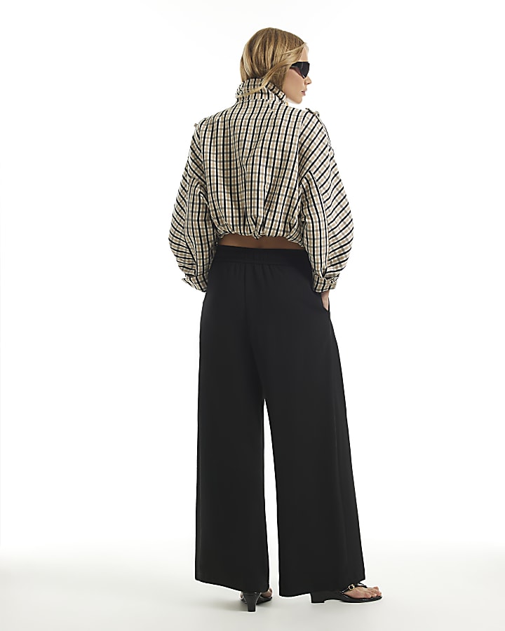 Black Wide Leg Joggers