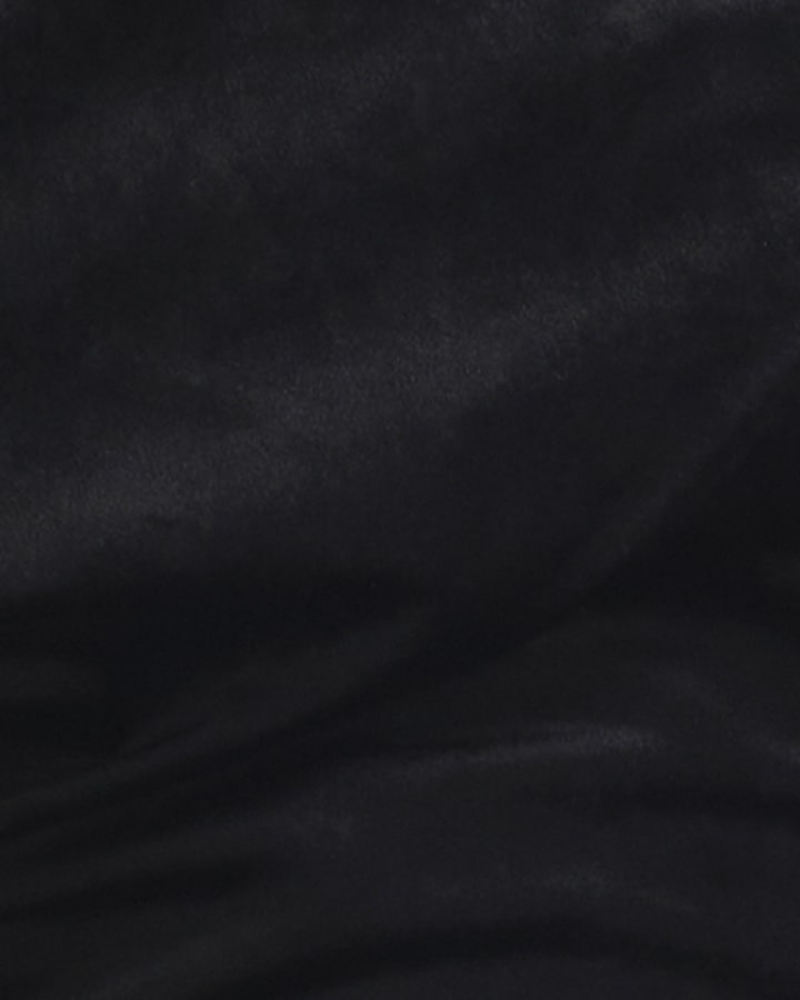 Black Velvet Peplum Bandeau Top