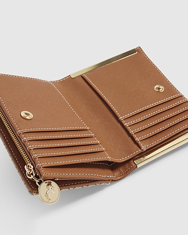 Beige Monogram Foldout Purse