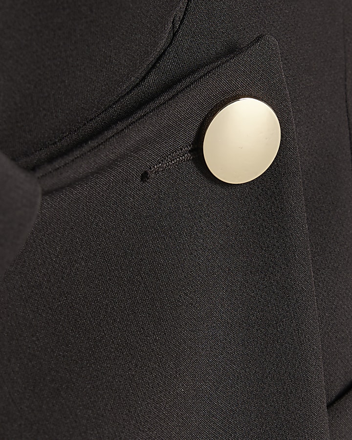 Brown Asymmetric Placket Jacket