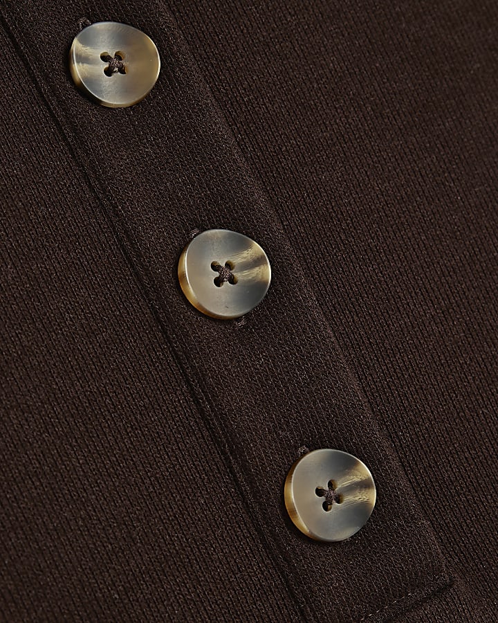 Brown Cosy Funnel Neck Sweatshirt