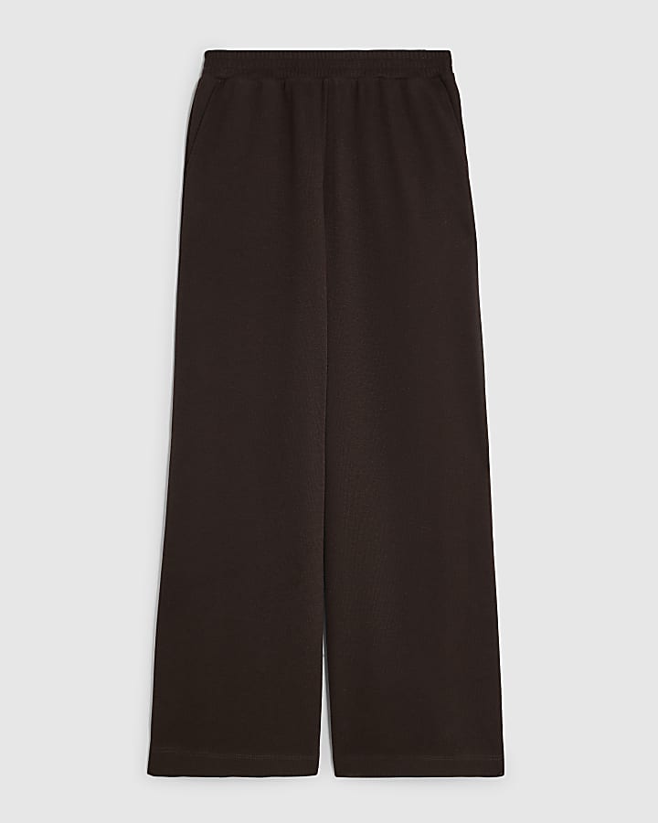 Brown Cosy Wide Leg Trousers