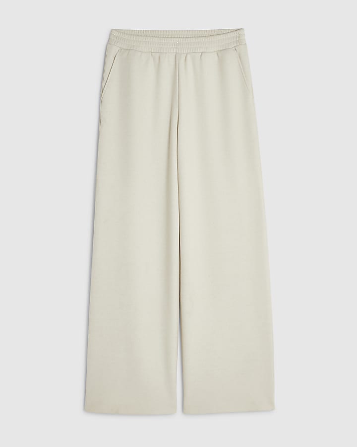Cream Cosy Wide Leg Trousers