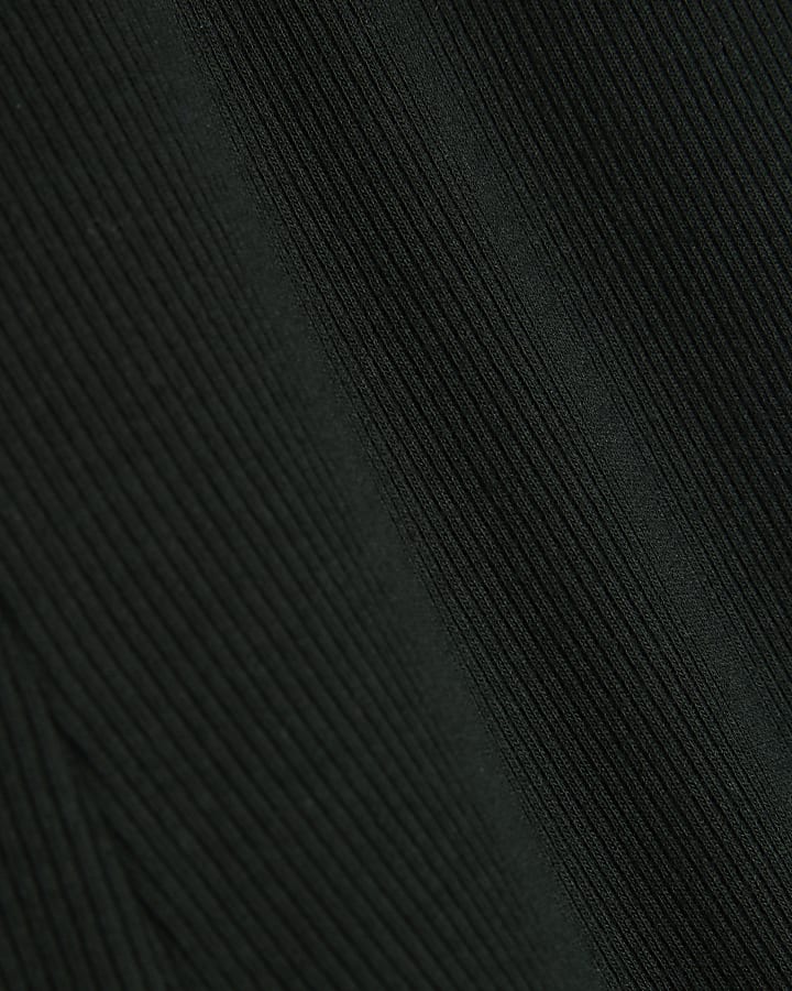 Green Rib Flare Leggings