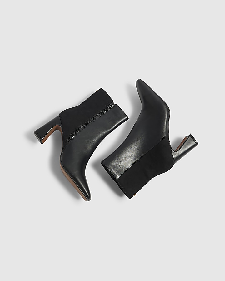 Black Block Heel Ankle Boots