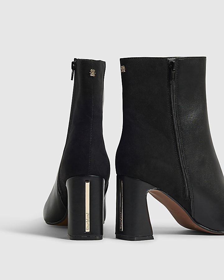 Black Block Heel Ankle Boots