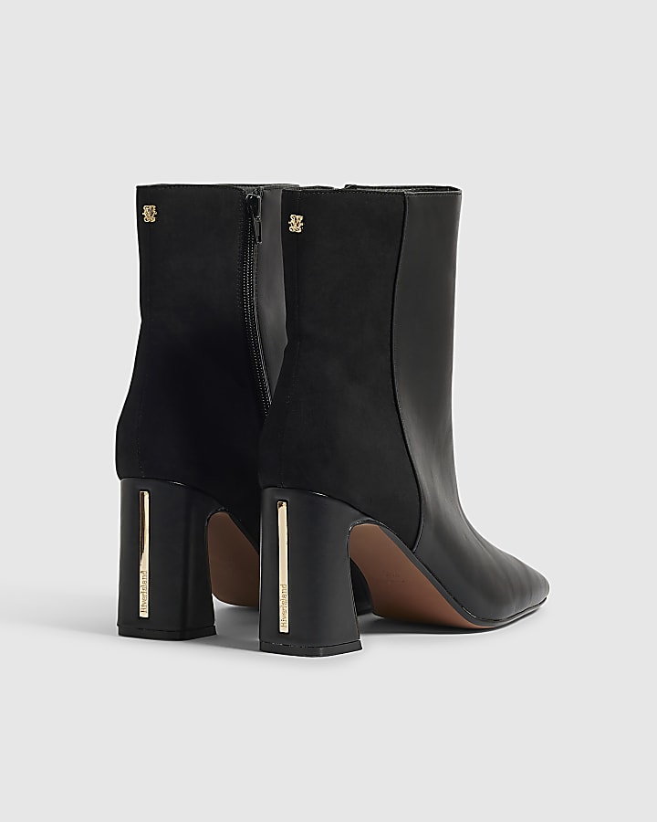 Black Block Heel Ankle Boots