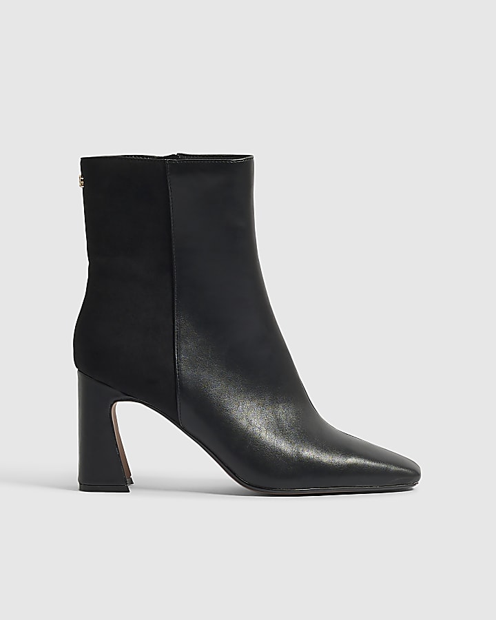 Black Block Heel Ankle Boots