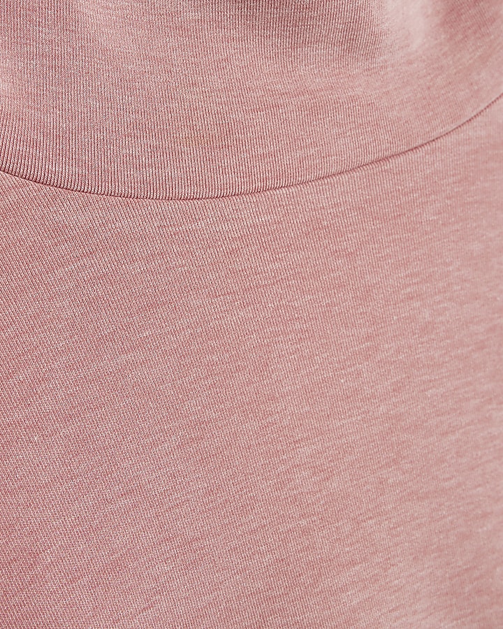 Pink Batwing Roll Neck Top