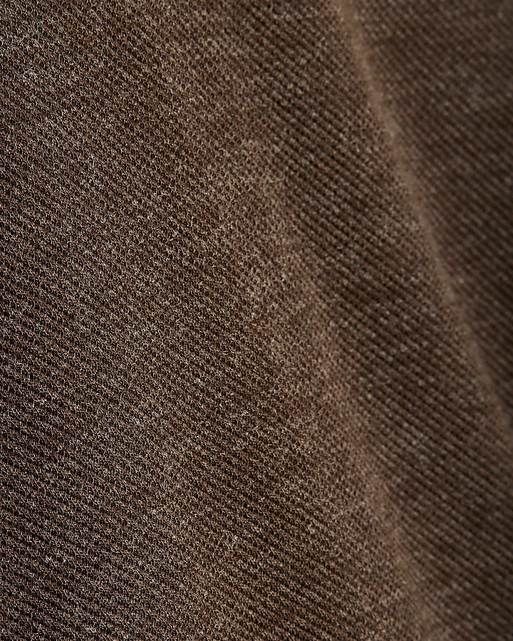 Brown Batwing Pleat Detail Top