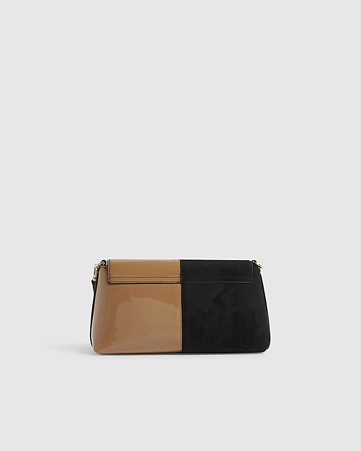 Black Hybrid Bar Front Shoulder Bag