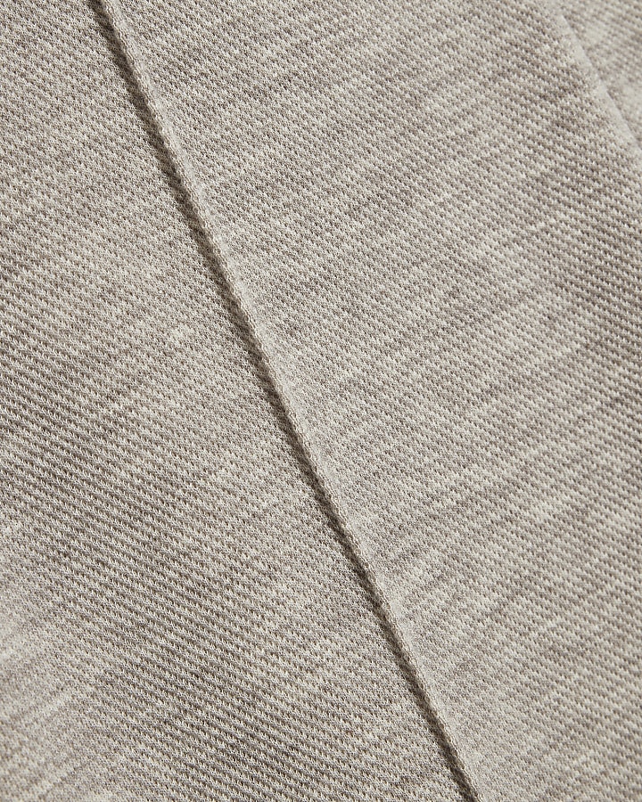 Beige Cosy Marl Wide Leg Trousers
