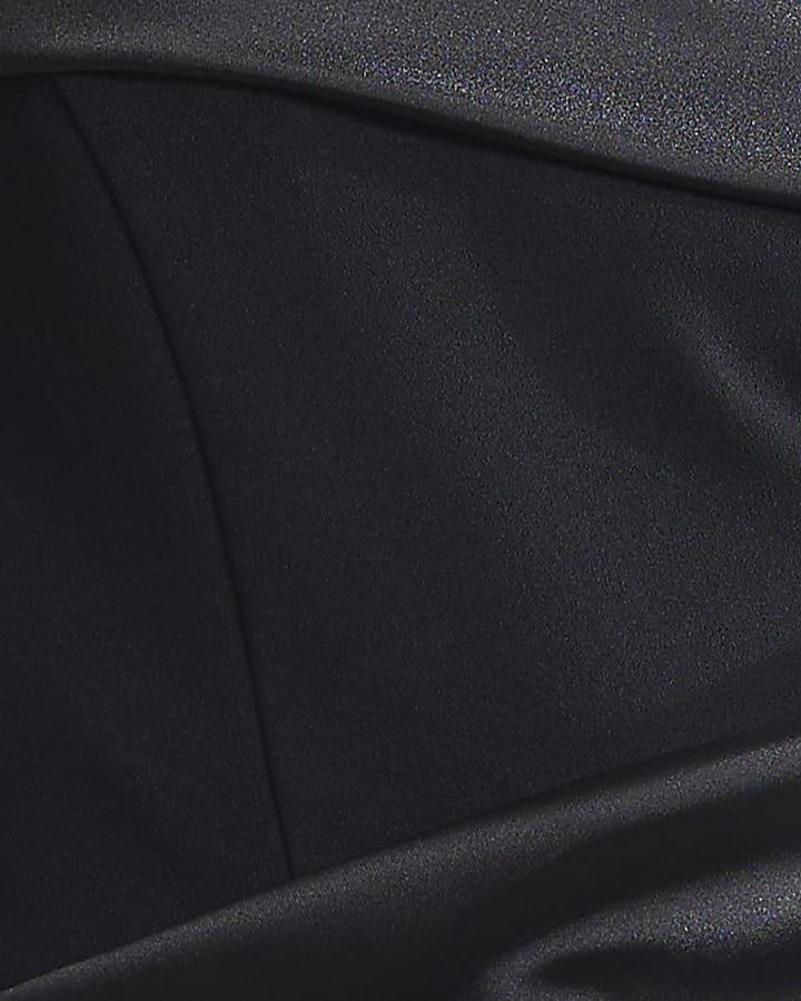 Black Satin Hybrid Jumpsuit
