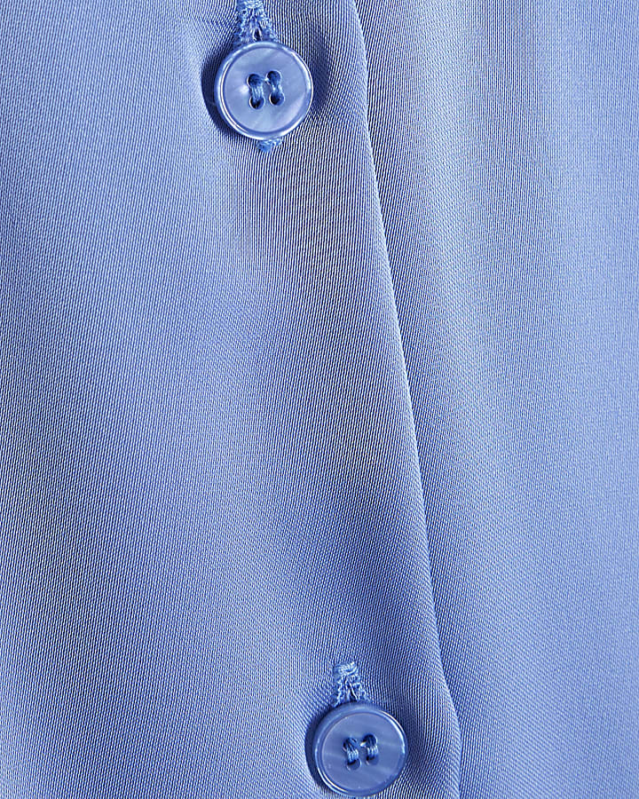 Blue Satin Relaxed Shirt