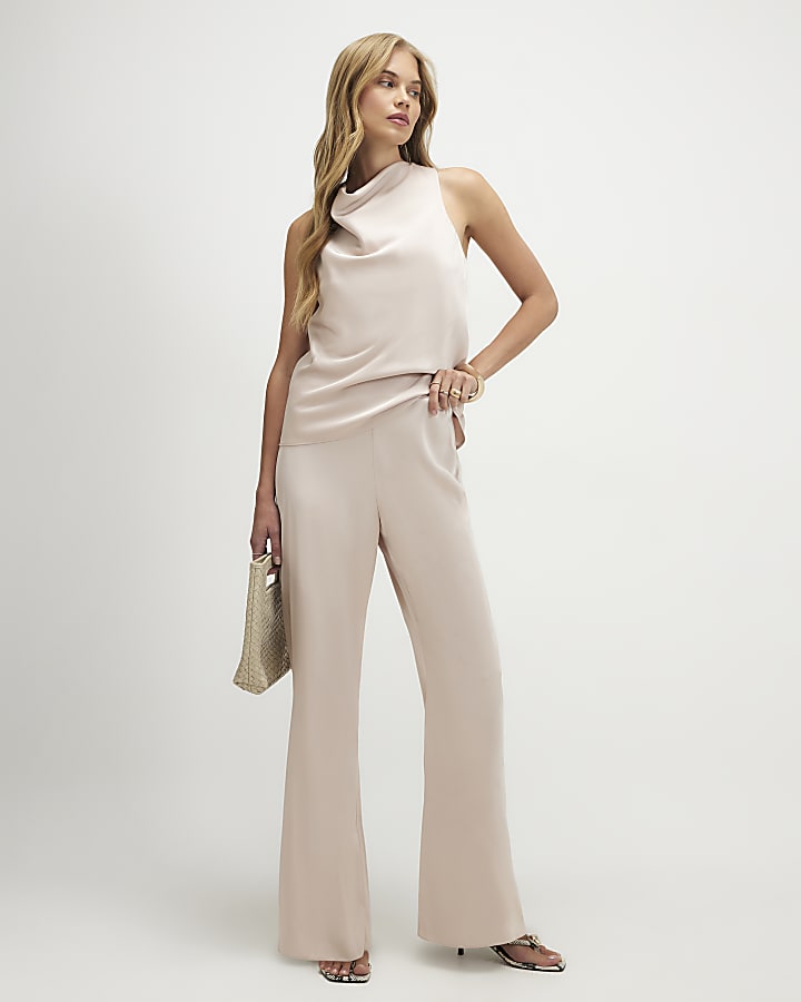 Cream Satin Trousers