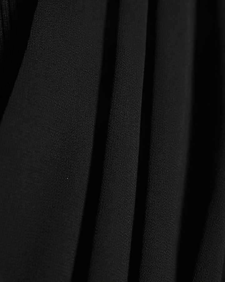 Black Chiffon Hybrid Mini Dress