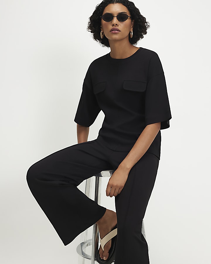Black Wide Leg Trousers