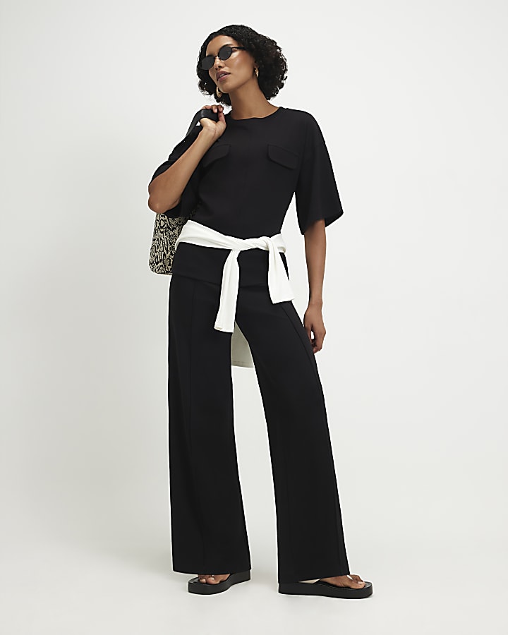 Black Wide Leg Trousers