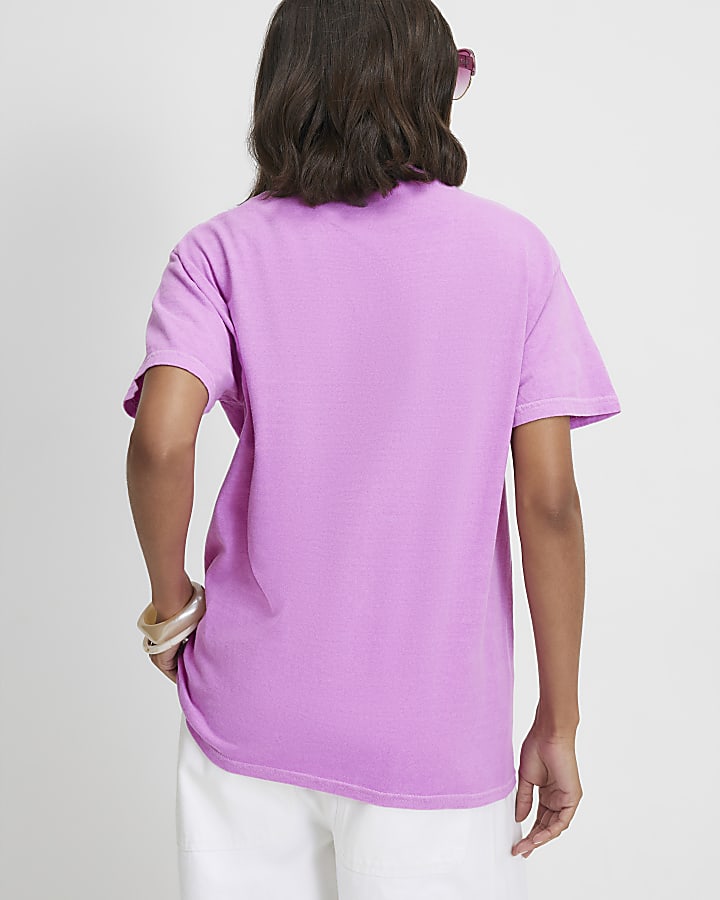 Pink Cotton Quirky Trim T-Shirt