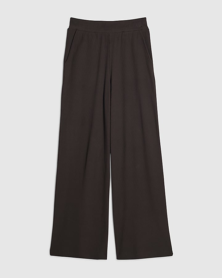 Brown Wide Leg Joggers