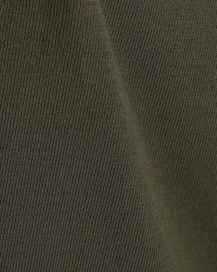 Khaki Cut Out Short Sleeves T-Shirt