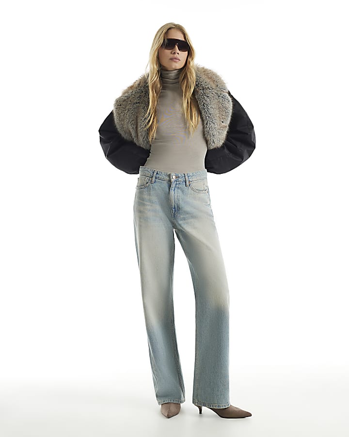 Beige Roll Neck Top