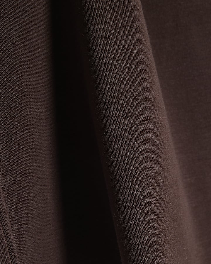 Brown Roll Neck Top