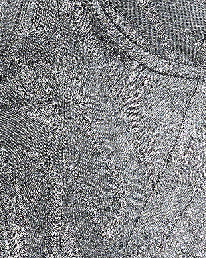 Silver Metallic Corset Top