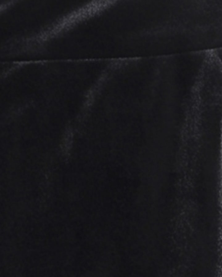 Black Velvet Wide Leg Trousers