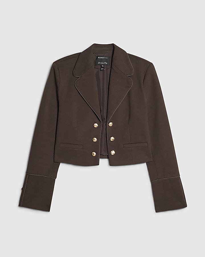 Brown Button Drummer Jacket