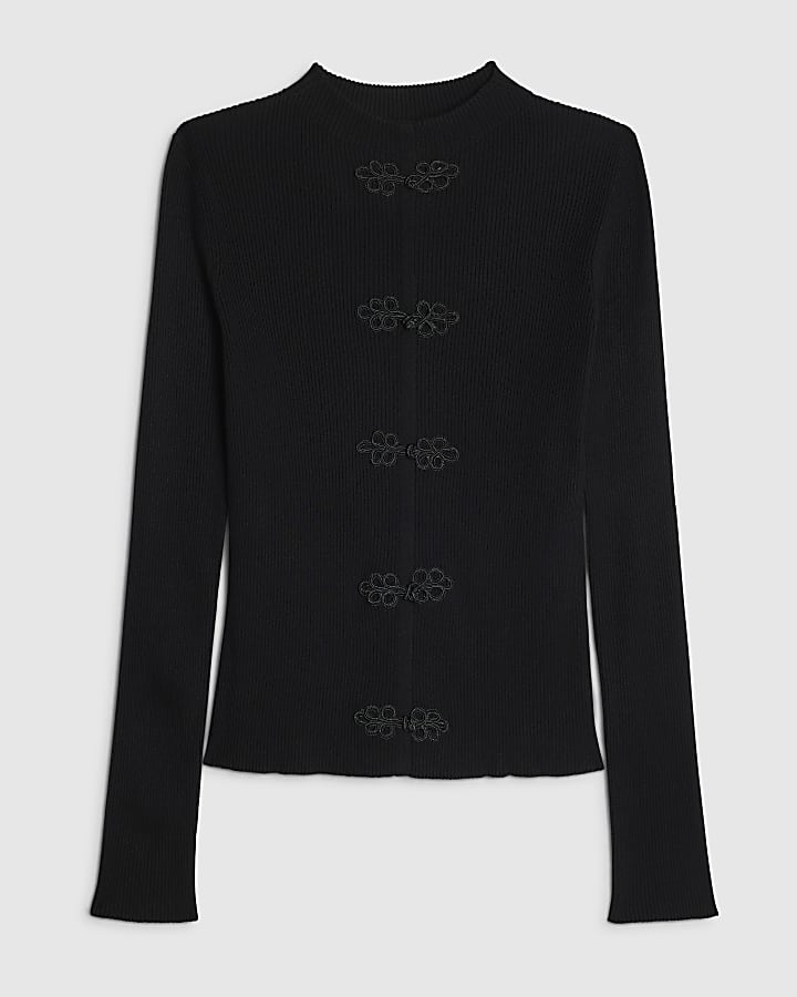 Black Drummer Boy Rib Knit Jumper