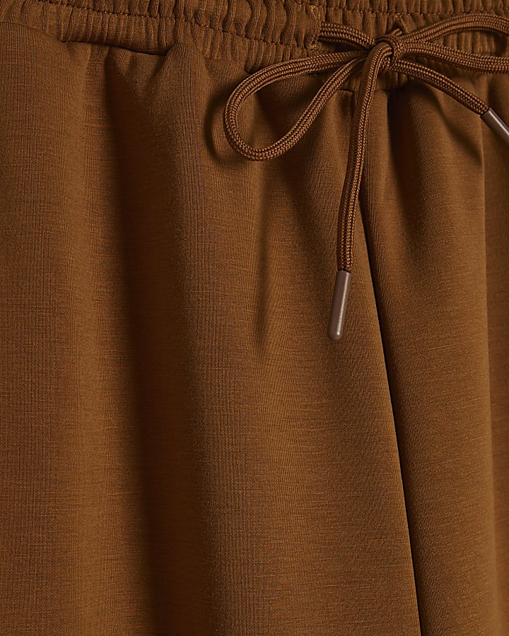Brown Premium Wide Leg Joggers