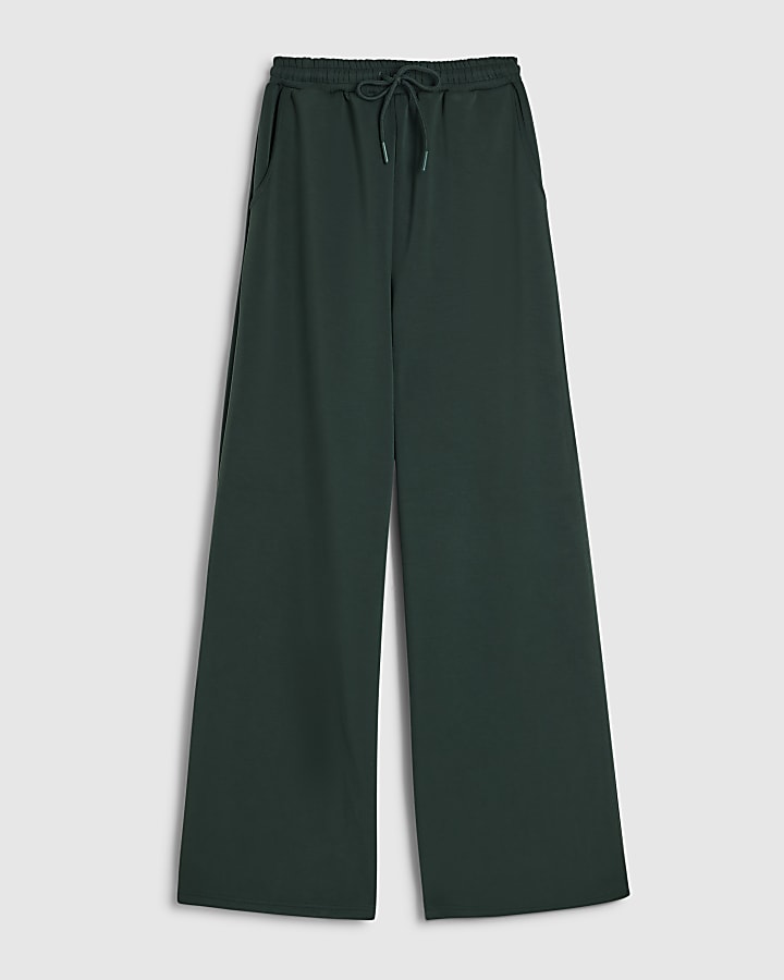 Green Premium Wide Leg Joggers