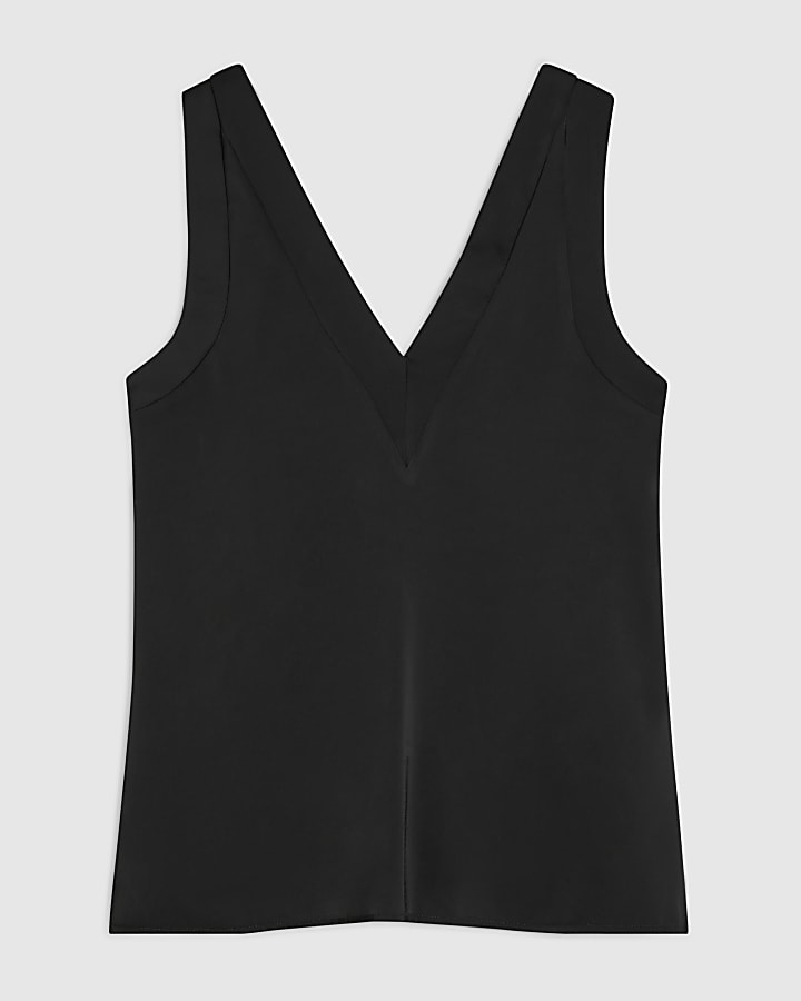 Black V Neck Cami Top