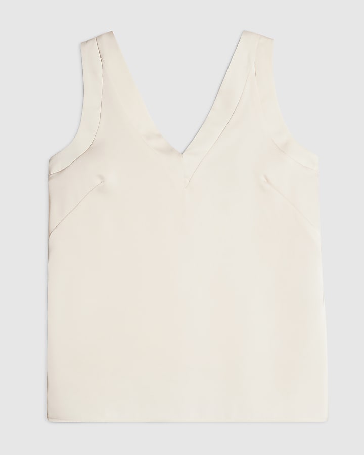 Cream V Neck Cami