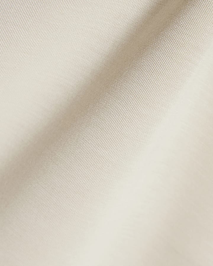 Cream Premium Funnel Neck Sweatshirt