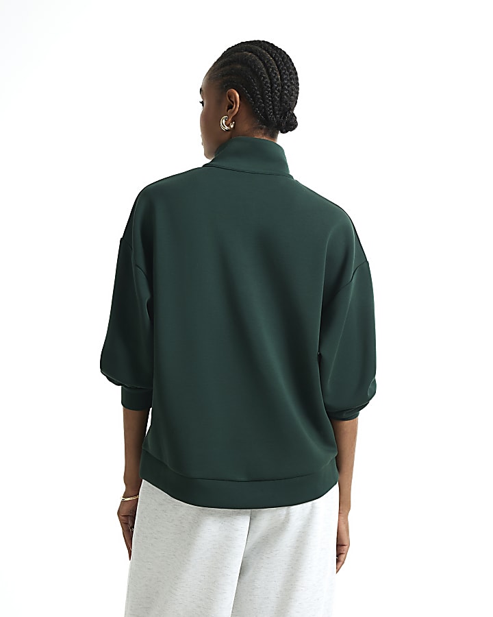 Green Premium Funnel Neck Sweatshirt
