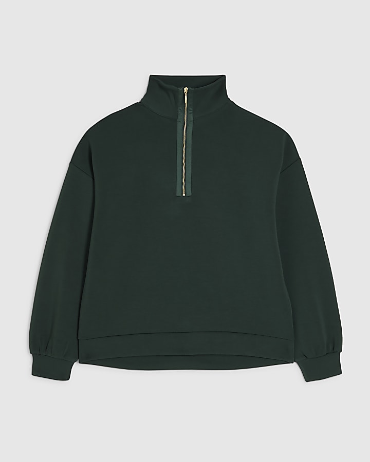 Green Premium Funnel Neck Sweatshirt