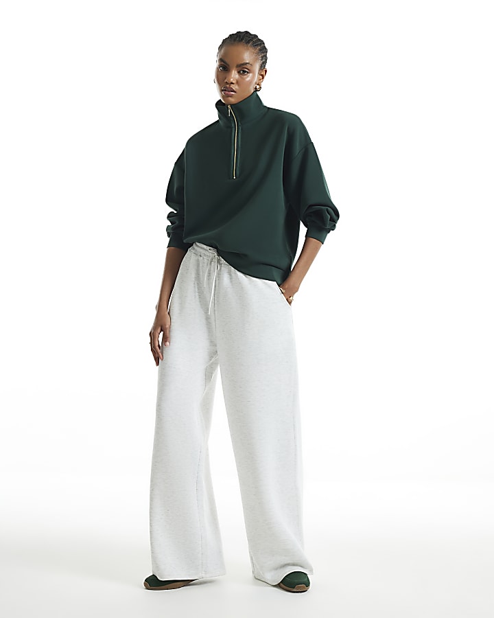 Green Premium Funnel Neck Sweatshirt