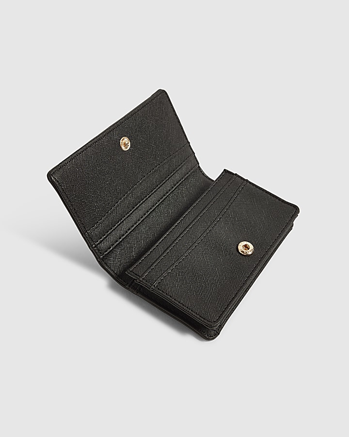 Black Monogram Tab Front Foldout Purse