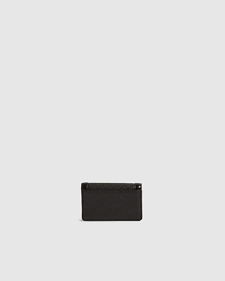Black Monogram Tab Front Foldout Purse