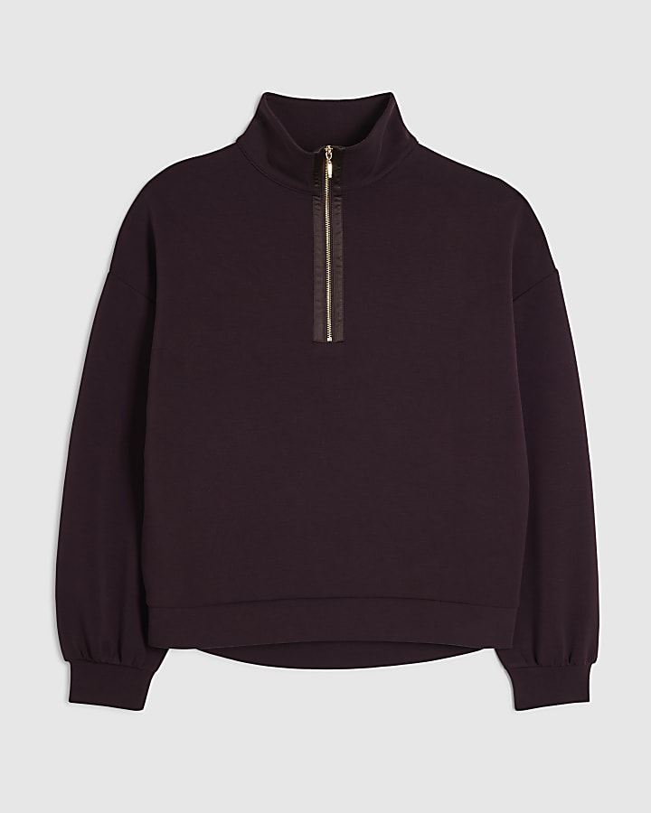 Burgundy Premium Funnel Neck Sweatshirt