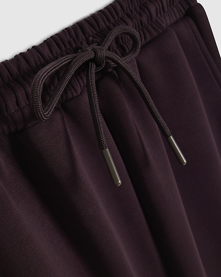 Burgundy Premium Wide Leg Joggers