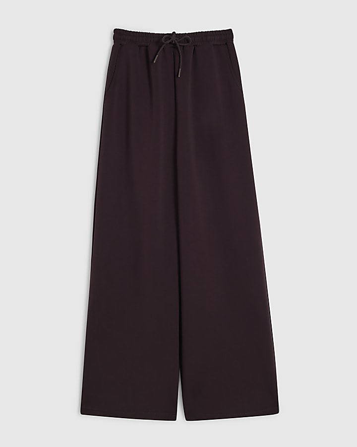 Burgundy Premium Wide Leg Joggers