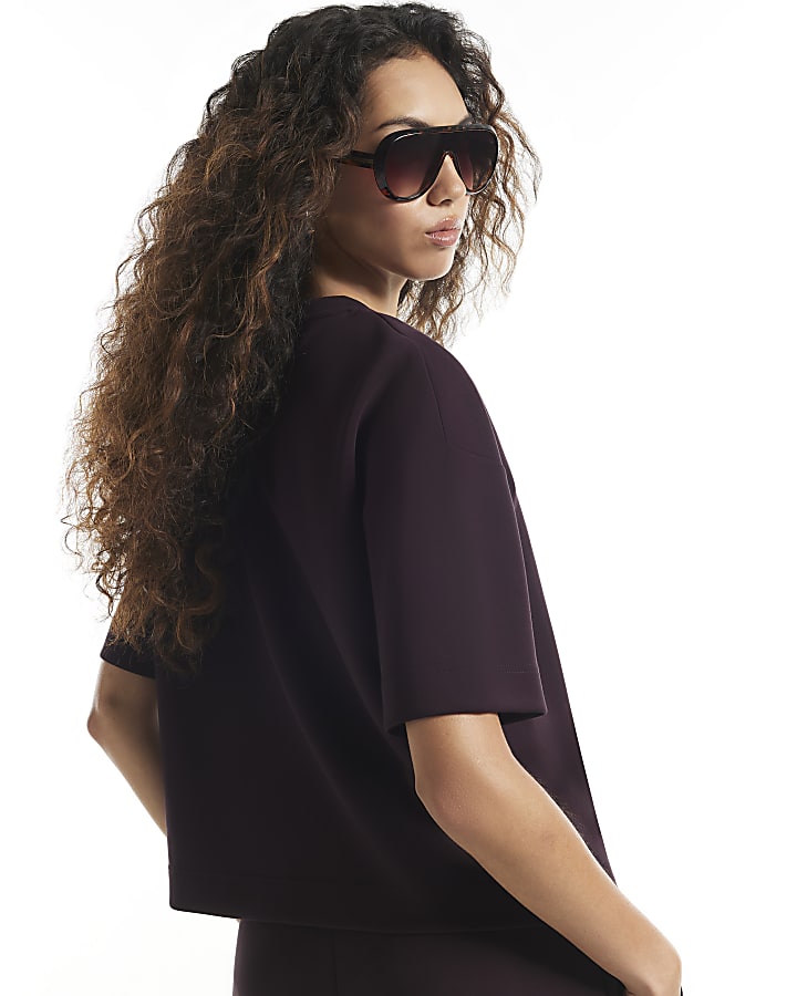 Burgundy Premium Boxy T-shirt